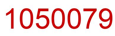 Number 1050079 red image