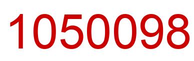 Number 1050098 red image