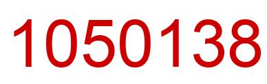 Number 1050138 red image