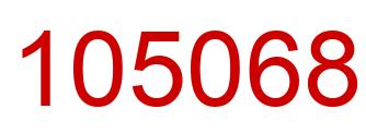 Number 105068 red image