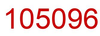 Number 105096 red image