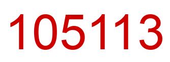 Number 105113 red image