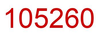 Number 105260 red image