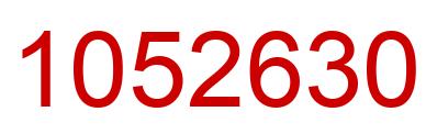 Number 1052630 red image