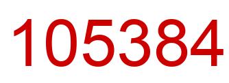 Number 105384 red image
