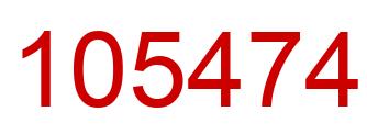 Number 105474 red image