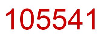 Number 105541 red image