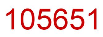 Number 105651 red image