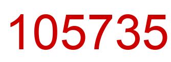 Number 105735 red image