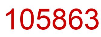 Number 105863 red image