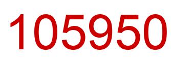 Number 105950 red image