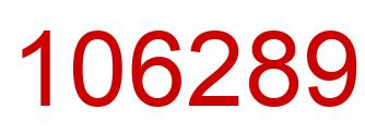 Number 106289 red image