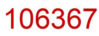 Number 106367 red image