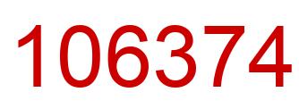 Number 106374 red image
