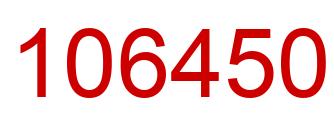 Number 106450 red image