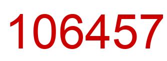 Number 106457 red image