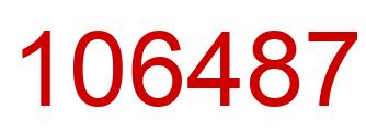 Number 106487 red image