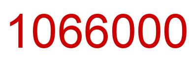 Number 1066000 red image