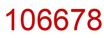 Number 106678 red image