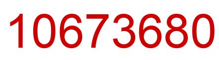 Número 10673680 imagen rojo
