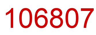 Number 106807 red image