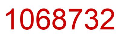 Number 1068732 red image