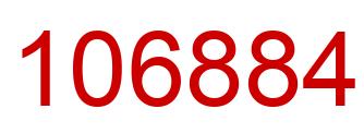 Number 106884 red image