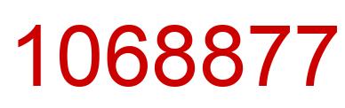 Number 1068877 red image