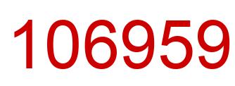 Número 106959 imagen rojo