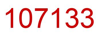 Number 107133 red image