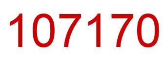 Number 107170 red image