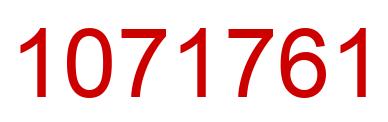 Number 1071761 red image