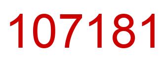 Number 107181 red image