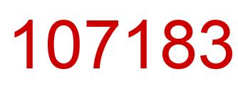 Number 107183 red image
