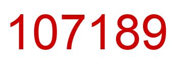Number 107189 red image