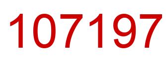 Number 107197 red image