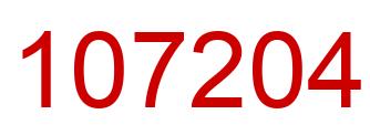 Number 107204 red image
