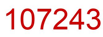 Number 107243 red image