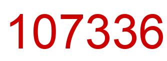 Number 107336 red image