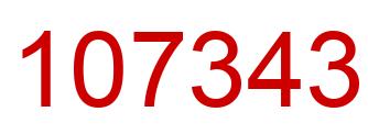 Number 107343 red image