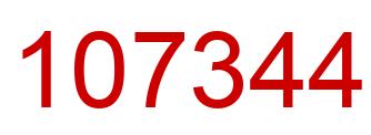 Number 107344 red image