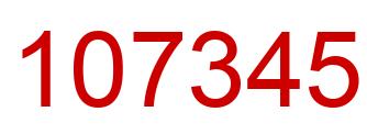 Number 107345 red image