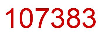 Number 107383 red image