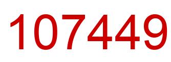 Number 107449 red image