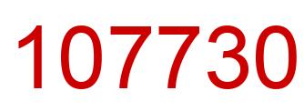 Number 107730 red image