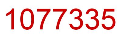 Number 1077335 red image