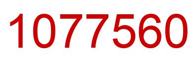 Number 1077560 red image