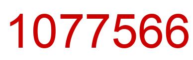 Number 1077566 red image