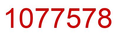 Number 1077578 red image