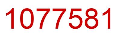 Number 1077581 red image